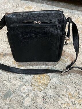 Fossil Vintage 1994 Black Leather Crossbody Bag